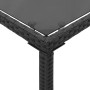 Garden table with black PE rattan surface glass top 115x54x74 cm by , Garden tables - Ref: Foro24-365072, Price: 70,11 €, Dis...