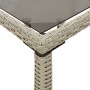 Garden table with light gray PE rattan surface glass top 115x54x74 cm by , Garden tables - Ref: Foro24-365079, Price: 72,99 €...