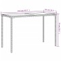 Garden table with light gray PE rattan surface glass top 115x54x74 cm by , Garden tables - Ref: Foro24-365079, Price: 72,99 €...