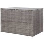 Caja de almacenaje jardín ratán sintético gris 150x100x100 cm de vidaXL, Cajas de almacenaje para exteriores - Ref: Foro24-46...