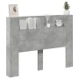 Concrete gray bed headboard with LED light 140x16.5x103.5 cm by , Headboards and footboards - Ref: Foro24-839248, Price: 89,0...