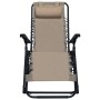 Taupe gray textilene folding lounger by vidaXL, Loungers - Ref: Foro24-47901, Price: 97,62 €, Discount: %