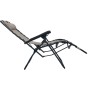 Taupe gray textilene folding lounger by vidaXL, Loungers - Ref: Foro24-47901, Price: 97,62 €, Discount: %