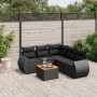 6-piece garden sofa set and black synthetic rattan cushions by , Garden sets - Ref: Foro24-3257329, Price: 397,07 €, Discount: %