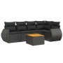 6-piece garden sofa set and black synthetic rattan cushions by , Garden sets - Ref: Foro24-3257322, Price: 409,86 €, Discount: %