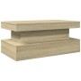 Coffee table with LED lights Sonoma oak 90x50x40 cm by , Coffee table - Ref: Foro24-839849, Price: 92,79 €, Discount: %