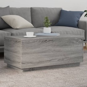 Gray Sonoma LED coffee table 90x50x40 cm by , Coffee table - Ref: Foro24-839880, Price: 84,99 €, Discount: %