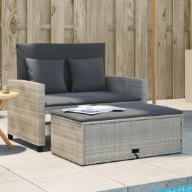 Garden sofa with cushions 2 seater light gray synthetic rattan by , Outdoor sofas - Ref: Foro24-365137, Price: 265,99 €, Disc...