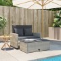 Gartensofa mit Kissen, 2-Sitzer, hellgraues synthetisches Rattan von , Outdoor-Sofas - Ref: Foro24-365137, Preis: 267,76 €, R...