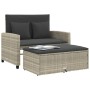 Gartensofa mit Kissen, 2-Sitzer, hellgraues synthetisches Rattan von , Outdoor-Sofas - Ref: Foro24-365137, Preis: 267,76 €, R...