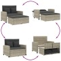 Gartensofa mit Kissen, 2-Sitzer, hellgraues synthetisches Rattan von , Outdoor-Sofas - Ref: Foro24-365137, Preis: 267,76 €, R...