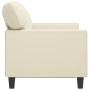 2-seater cream-colored synthetic leather sofa 120 cm by , Sofas - Ref: Foro24-359413, Price: 246,08 €, Discount: %