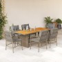 Set comedor de jardín 7 pzas con cojines ratán sintético beige de , Conjuntos de jardín - Ref: Foro24-3212078, Precio: 791,46...