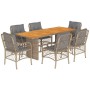 Set comedor de jardín 7 pzas con cojines ratán sintético beige de , Conjuntos de jardín - Ref: Foro24-3212078, Precio: 791,46...