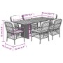 7-piece garden dining set with beige synthetic rattan cushions by , Garden sets - Ref: Foro24-3212078, Price: 792,15 €, Disco...