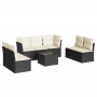 8-piece garden sofa set and black synthetic rattan cushions by , Garden sets - Ref: Foro24-3249255, Price: 459,99 €, Discount: %