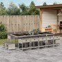 Garten-Essgruppe und Kissen, 15-teilig, hellgraues synthetisches Rattan von , Gartensets - Ref: Foro24-3211355, Preis: 890,04...