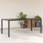 Garden table glass surface PE rattan black 190x90x75 cm by , Garden tables - Ref: Foro24-365537, Price: 184,27 €, Discount: %