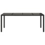 Garden table glass surface PE rattan black 190x90x75 cm by , Garden tables - Ref: Foro24-365537, Price: 184,27 €, Discount: %