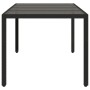 Garden table glass surface PE rattan black 190x90x75 cm by , Garden tables - Ref: Foro24-365537, Price: 184,27 €, Discount: %