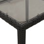 Garden table glass surface PE rattan black 190x90x75 cm by , Garden tables - Ref: Foro24-365537, Price: 184,27 €, Discount: %