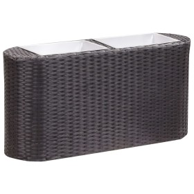 Schwarzes Bett aus synthetischem Rattan 80x25x40 cm von vidaXL, Töpfe und Pflanzgefäße - Ref: Foro24-46951, Preis: 70,99 €, R...