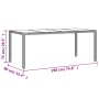 Garden table glass surface PE rattan black 190x90x75 cm by , Garden tables - Ref: Foro24-365537, Price: 184,27 €, Discount: %