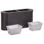 Synthetic black rattan planter box 80x25x40 cm by vidaXL, Pots and planters - Ref: Foro24-46951, Price: 70,33 €, Discount: %