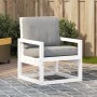 Garden chair solid white pine wood 57.5x63x76 cm by , Garden chairs - Ref: Foro24-832548, Price: 65,99 €, Discount: %