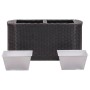 Synthetic black rattan planter box 80x25x40 cm by vidaXL, Pots and planters - Ref: Foro24-46951, Price: 70,33 €, Discount: %