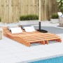 Solid pine wood loungers brown 2 pcs 205x60x31.5 cm by , Loungers - Ref: Foro24-844651, Price: 166,99 €, Discount: %