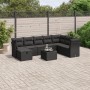 8-piece garden sofa set and black synthetic rattan cushions by , Garden sets - Ref: Foro24-3263281, Price: 527,72 €, Discount: %