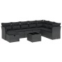 8-piece garden sofa set and black synthetic rattan cushions by , Garden sets - Ref: Foro24-3263281, Price: 527,72 €, Discount: %