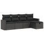 Set de muebles de jardín 5 pzas y cojines ratán sintético negro de , Conjuntos de jardín - Ref: Foro24-3263461, Precio: 291,5...