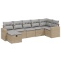 Garden sofa set with beige cushions mix 7 pieces PE rattan by , Garden sets - Ref: Foro24-3263505, Price: 467,44 €, Discount: %