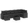 8-teiliges Gartensofa-Set und schwarze synthetische Rattankissen von , Gartensets - Ref: Foro24-3263511, Preis: 503,41 €, Rab...