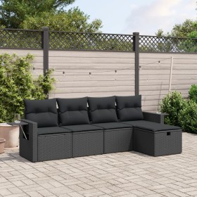 5-piece garden furniture set and black synthetic rattan cushions by , Garden sets - Ref: Foro24-3263771, Price: 323,97 €, Dis...