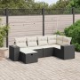 6-teiliges Gartensofa-Set und schwarze synthetische Rattankissen von , Gartensets - Ref: Foro24-3264412, Preis: 419,30 €, Rab...