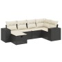 6-piece garden sofa set and black synthetic rattan cushions by , Garden sets - Ref: Foro24-3264412, Price: 411,55 €, Discount: %