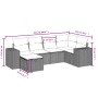 6-teiliges Gartensofa-Set und schwarze synthetische Rattankissen von , Gartensets - Ref: Foro24-3264412, Preis: 411,55 €, Rab...