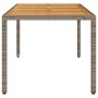 Mesa de jardín superficie madera acacia ratán gris 190x90x75cm de , Mesas de jardín - Ref: Foro24-365542, Precio: 206,27 €, D...