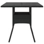 Garden table glass surface PE rattan black 80x80x75 cm by , Garden tables - Ref: Foro24-365521, Price: 88,80 €, Discount: %