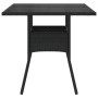 Garden table glass surface PE rattan black 80x80x75 cm by , Garden tables - Ref: Foro24-365521, Price: 88,80 €, Discount: %