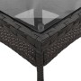 Garden table glass surface PE rattan black 80x80x75 cm by , Garden tables - Ref: Foro24-365521, Price: 88,80 €, Discount: %