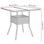 Garden table glass surface PE rattan black 80x80x75 cm by , Garden tables - Ref: Foro24-365521, Price: 88,80 €, Discount: %