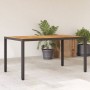 Mesa de jardín superficie madera acacia ratán negro 150x90x75cm de , Mesas de jardín - Ref: Foro24-365535, Precio: 182,50 €, ...