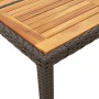 Garden table black rattan acacia wood surface 150x90x75cm by , Garden tables - Ref: Foro24-365535, Price: 182,50 €, Discount: %