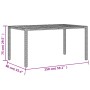 Garden table black rattan acacia wood surface 150x90x75cm by , Garden tables - Ref: Foro24-365535, Price: 182,50 €, Discount: %