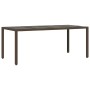 Mesa de jardín superficie de vidrio ratán PE marrón 190x90x75cm de , Mesas de jardín - Ref: Foro24-365540, Precio: 188,49 €, ...