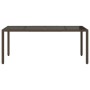 Garden table glass surface PE rattan brown 190x90x75cm by , Garden tables - Ref: Foro24-365540, Price: 188,49 €, Discount: %